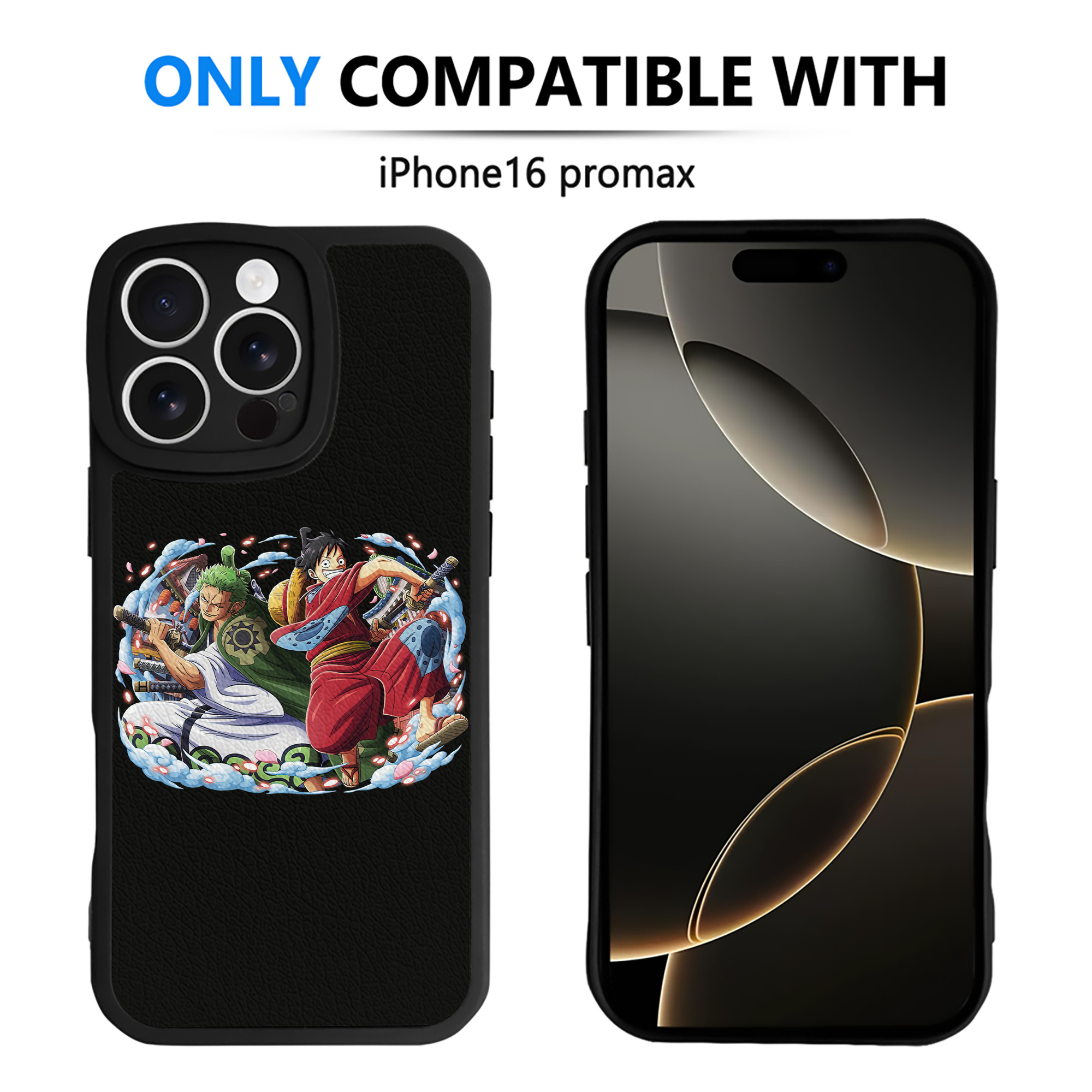 （画像用） ワンピース モンキー・D・ルフィ ONE PIECE Monkey D. Luffy 【iPhone 16シリーズ対応】シリコンスマホケース（レザー調） 材質：シリコン